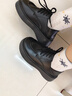 九寸阳光乐福鞋女踩跟单鞋圆头百搭松糕厚底增高两穿英伦风JK小皮鞋女 黑色 38 实拍图