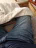 CABBEEN卡宾男2022年秋冬季新款莱卡高弹牛仔裤男休闲破洞小脚裤修身 蔚蓝色47 32 晒单实拍图