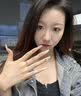 中国黄金（CHINA GOLD）18K金碎碎冰戒指女2026新款百搭简约生日七夕情人节礼物送女友 18K金碎碎冰戒指 约0.25g【10号】 实拍图
