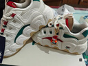 FILA 斐乐官方女鞋复古运动鞋2024春圣诞可颂鞋休闲鞋厚底舒适老爹鞋 雪白/雨朦灰色-SR 36 实拍图