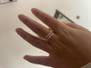 森系立体花朵戒指女银色鸢尾花复古气质百搭小众设计感开口戒 七朵小花戒指 实拍图