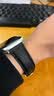 炫戴适用苹果手表S10/S9表带s11真皮apple iWatchs8/7/6/5蝴蝶扣se3商务ultra3高级男女运动皮质荔枝纹 荔枝纹蝴蝶扣皮带-黑色 适用：44/45/49/46mm表盘 实拍图