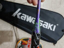 川崎（KAWASAKI）羽毛球拍全碳素耐用羽拍单拍超轻680紫绿(已穿线) 晒单实拍图