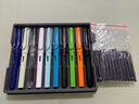 金豪（jinhao）619马卡龙成人学生正姿钢笔礼盒初学者4-6年级书法练字可换墨囊女生高颜值儿童三年级 自由搭配十色【无铁盒】 黑色墨囊 实拍图