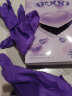 乌斯京（WOLSGIN）一次性手套防护丁腈加厚餐饮食品级紫色4.8克橡胶手套50只 M中码 实拍图