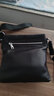真皮单肩包头层牛皮包休闲男士包大容量跨肩包商务时尚斜挎包男款 黑色大号 单包无赠品 实拍图