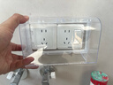 国际电工（FDD） 86型自粘贴加高插座防水罩防溅盒智能电源插座防水盒保护罩 白透二位加高防水盒 实拍图