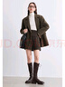 百图betu女装冬季新款毛呢外套时髦有型羊毛西装大衣女2410T24 咖啡色 M 实拍图