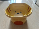 乐优派陶瓷猫碗高脚猫食盆护颈防打翻猫狗喝水碗宠物碗 黄色淘气猫 实拍图