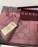 GUCCI古驰GG提花图案针织女士羊毛双面围巾 石墨色 均码 实拍图