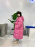 G.DUCKKIDS童装女童羽绒服冬季2025新款儿童外套白鸭绒中长款连帽衣服小女孩 星星玫红色【高品质棉服】 120 尺码5~6岁【110-120cm】 实拍图