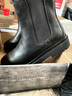 井迈切尔西马丁靴男潮中帮英伦风短靴男士黑色春秋款低帮透气高帮皮鞋 黑色高帮【四季款】 42 皮鞋码 实拍图