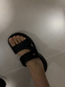 他她（TATA）休闲厚底拖鞋女外穿运动软底简约凉鞋夏新款WL202BT4 黑色（拖鞋款） 38 实拍图
