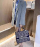 ESDS香港品牌真皮包包女包轻奢大容量购物袋手提托特包时尚通勤妈妈包 蓝色中号（专柜礼盒套装） 晒单实拍图