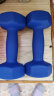 诚悦彩色浸塑哑铃男女士家庭用健身塑型器材组合套装3kg*2蓝色CY-100 实拍图