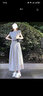乐芬兰（LeFenLan）赫本风连衣裙女装2025夏季新款衣服气质显瘦高端简约收腰长裙子女 灰色【送腰带】 L 实拍图