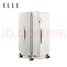 ELLE26英寸白色运动行李箱女士拉杆箱大容量拉链密码锁旅行箱 实拍图