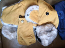斯普琳雷锋帽子男女士冬季韩版加厚保暖防风东北户外棉帽护耳仿皮防寒帽 狗狗姜黄 实拍图