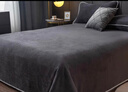雅鹿冬季加厚牛奶绒床单单件法兰绒珊瑚绒毛毯被单单人加绒冬天1.5米2 深灰NS 三件套：180*230cm床单+枕套一对 实拍图