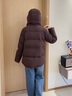 波司登（BOSIDENG）25新款紫芋松松羽绒服女短款90绒脱卸帽可收腰保暖外套B250245296 【趋势推荐】旷野棕7E70 M 165/88A 体重约110-120斤 实拍图