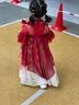 安妮优儿女童汉服国风超仙夏季连衣裙女孩2025新款短袖裙子儿童 红色 110 实拍图