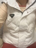 鸭鸭（YAYA）厚款羽绒马甲女短款2025年秋冬新款小个子连帽外穿坎肩马夹外套XJ 白色 L 实拍图