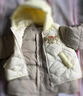 巴拉巴拉童装宝宝羽绒服保暖婴儿外套儿童冬季两件套萌趣男童女童 奶白10501 110 外套充绒量39g+马甲充绒量24g 实拍图