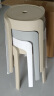 星恺（XINGKAI）凳子 塑料凳子椅子板凳胶凳加厚高凳餐凳 YK088驼色*2灰白4把装 晒单实拍图