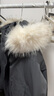 F426【赵露思同款】新国标90绒加厚大毛领工装派克连帽羽绒服 深灰色 L 实拍图
