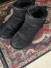 骆驼（CAMEL）雪地靴女百搭舒适暖绒平跟套筒保暖靴 L23W275157 黑色 39  实拍图