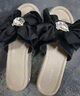 达芙妮拖鞋女外穿凉拖高跟夏年夏季新款凉鞋蝴蝶结厚底坡跟夏天沙滩鞋 黑色  跟高5cm 38 (240mm) 实拍图