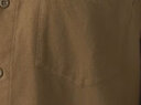 MUJI男式 法兰绒立领衬衫 长袖休闲百搭衬衣男士外套纯棉全棉ACA75C1A 棕色 S  （165/84A） 实拍图
