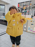 嘟嘟家儿童棉服冬装男童冬季加厚外套女童保暖棉袄宝宝卡通连帽童装上衣 黄色 110cm 实拍图