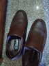 老人头男鞋春秋季商务休闲皮鞋男厚底防滑套脚中年爸爸鞋真皮加绒特大码 棕色加绒款 41 实拍图