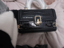 CIGAR KITE包包真牛皮女士单肩斜挎包小方包时尚背包七夕生日礼物月光宝盒 耀光黑  【纪念日送礼物】 实拍图