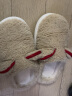 朴西泰迪熊女士棉拖鞋家居厚底可爱撞色毛绒保暖棉拖鞋冬米色44-45 实拍图