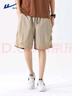 回力（Warrior）短裤男夏季美式工装直筒五分裤子男士潮流运动休闲中裤 卡其 XL 实拍图