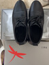 红蜻蜓男鞋加绒保暖秋冬牛皮休闲鞋男商务正装皮鞋男WTA306871A黑色38 实拍图