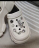 安尚芬洞洞鞋女士夏季潮流新款厚底增高显瘦外穿踩屎感EVA包头凉拖鞋女 白色【钻石熊】 36-37 正码（内长230MM） 实拍图