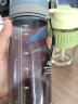 乐扣乐扣水杯夏季户外运动水杯男女学生水杯透明塑料大容量便携随手杯旅行 蓝色 600ml 实拍图