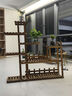 华观家居（Home Giving Furniture）可移动手推花架实木多层落地式花盆架子木质盆景阳台客厅室内多肉 加强款碳色大号带轮 实拍图