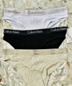 Calvin Klein内衣女士三条装经典提花腰边ck舒适棉质微弹性感比基尼三角内裤女 MP1-太空黑/椰青灰/月光白 3条 L 尺码偏大，建议拍小一码 实拍图