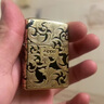 ZIPPO芝宝煤油打火机限量 黄铜盔甲填漆五面黑金唐草 送男友情人节礼物 黑金唐草（礼盒套餐） 实拍图