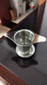 逸居客（YIJUKE）不锈钢茶漏茶滤茶漏器滤茶器泡茶茶隔泡茶球茶叶过滤器茶水分离器 茶漏器【配托盘】不含杯子 实拍图