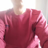 吉普（JEEP）卫衣男2025年春秋季新款圆领休闲棉质大码宽松套头长袖T恤男装潮 红色 XL(建议151-165斤) 实拍图