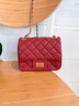viney包包女包红色新娘婚包牛皮链条斜挎包生日礼物送女友老婆 【深红】实用高级感品牌轻奢洋气单肩小包 实拍图