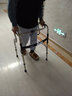 助行器老人助力车辅助器康复训练医院用四脚拐杖结实防滑老年人扶手架子残疾人拐棍骨折轻便走路学步车助步器 弯款不锈钢加粗加固+四个脚套 实拍图