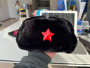 礼莎雷锋帽加绒加厚男士棉帽中老年冬季户外防寒保暖保安护耳冷库帽子 黑色带五星款棉帽 均码55-61CM 实拍图