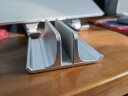鹿为笔记本立式支架电脑收纳支架适用苹果Macbook华为联想手提电脑 竖放散热架铝金属立式底座 多设备收纳架-金属银051C（Macmini适用） 实拍图