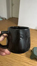 泰禧阁美式黑色马克杯陶瓷家用杯子带盖盖勺ins风小众撞色咖啡杯高颜值 黑银-天籁杯（配盖勺） 实拍图